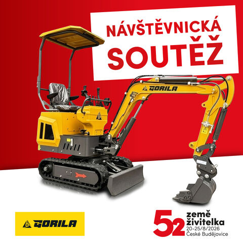 Vyhrajte minibagr s příslušenstvím za skoro 150 000 Kč a další ceny